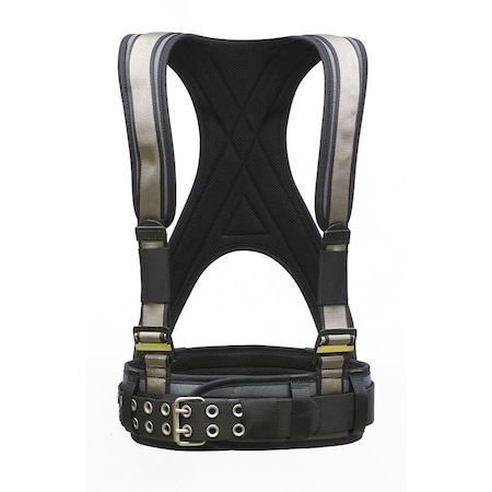 Super Anchor Safety Small - Gray Frame/Silver Webbing All-Pakka Harness. (Not for Fall Protection) 6301-GSS